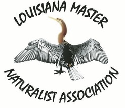 The logo for Louisiana Master Naturalist Association shows an Anhinga with wings spread